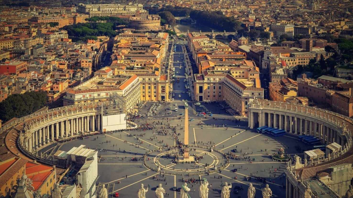 Large rome the vatican italy st peter s square piazza san pietro buildings history 1203844