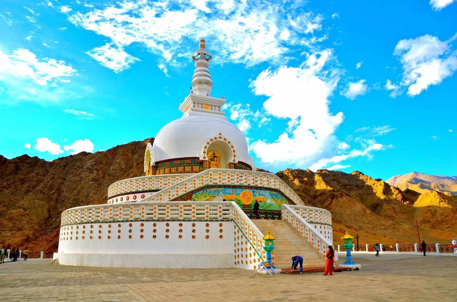 Large shanti stupa  leh  ladakh