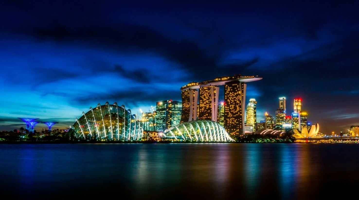 Large singapore city urban